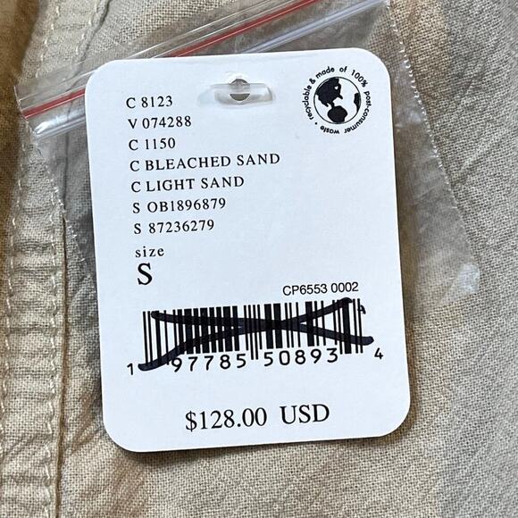 Free People Forever & Always Ruched One-Piece Jumpsuit Sz Small Light Sand NWT - Picture 8 of 11